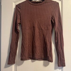 Wilfred Ribbed Knit Top in Mauve